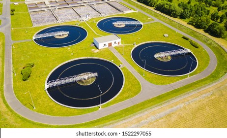 Aerial View Sewage Treatment Plant Industrial Stock Photo (Edit Now ...