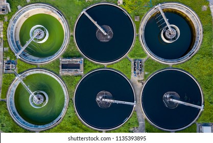 Aerial View Sewage Treatment Works Hong Stock Photo 1135393895 ...