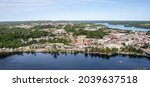 aerial View of shawinigan from La Cite de l