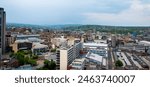 Aerial view of Sheffield, a city in the English county of South Yorkshire, UK