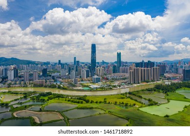 Aerial view of Shenzhen CBD in China
