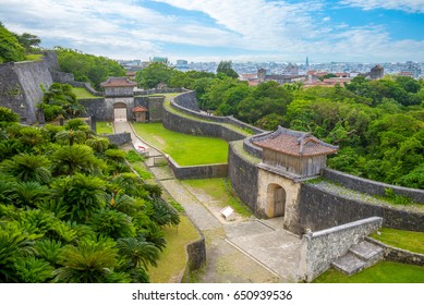 Aerial View Of Shuri Castle In Okinawa, Japan