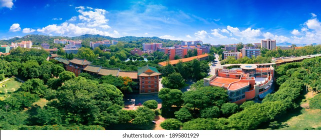 Luftbild des Campus des Siming District, Universität Xiamen, Provinz Fujian, China