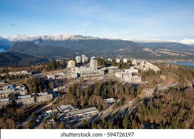 Aerial View Simon Fraser University Sfu Stock Photo 594726197 ...