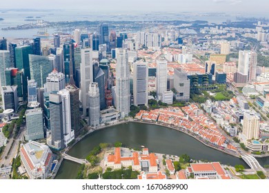 aerial view of Singapore down town area in day time,travel and business destination,Building and landmark concept - Powered by Shutterstock