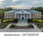 Aerial view of Singleton building at Costal Carolina University in Conway South Carolina with classical facade at the public liberal arts college