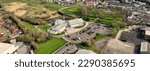 Aerial view of Sixmile Leisure Centre Ballyclare Town Centre County Antrim Northern Ireland