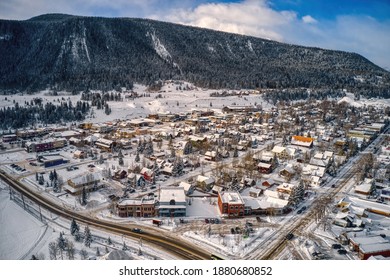 Aerial View Of The Ski Resort Town Of Crested Butte, Colorado