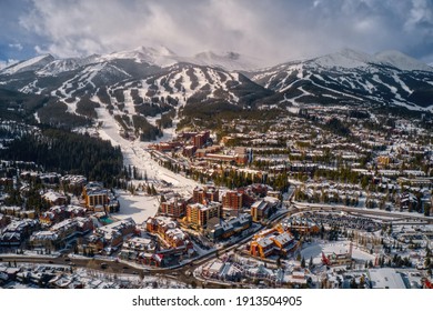 Aerial View Of The Ski Town Of Breckenridge, Colorado