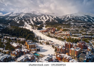 Aerial View Of The Ski Town Of Breckenridge, Colorado