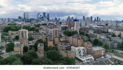 Aerial View Of The Skyline Of The City Of London From The North