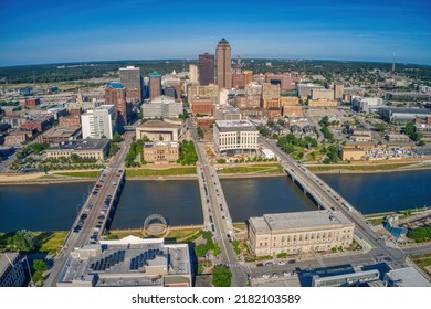 Aerial View Skyline Des Moine Iowa Stock Photo 2182103589 | Shutterstock