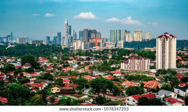 Aerial View Skyline Petaling Jaya Malaysia Stock Photo Edit Now