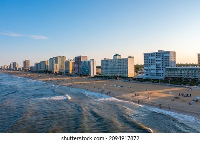 Aerial View of the skyline of the Virginia Beach Oceanfront looking South