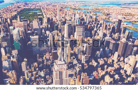 Similar – Image, Stock Photo Skyline Manhattan and Central Park, New York