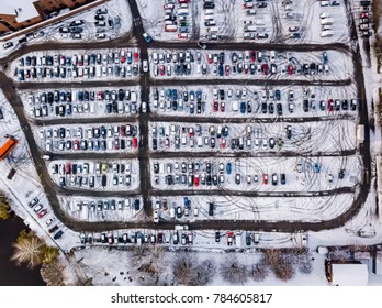 Aerial View Snow Compromised Carpark England Stock Photo 784605817 ...