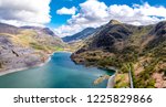 Aerial view of the Snowdonia National Park close to the historic Dolbadarn Castle in Llanberis, Snowdonia - Wales - United Kingdom