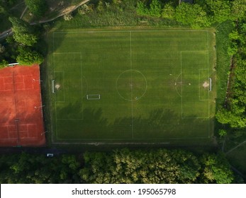 Aerial View Of A Soccer Field