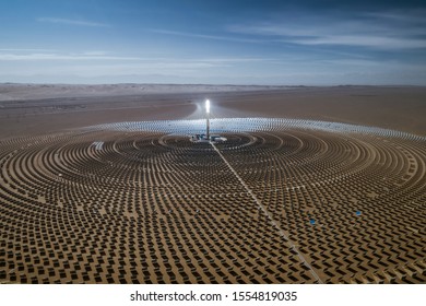 Aerial View Of Solar Thermal Plant