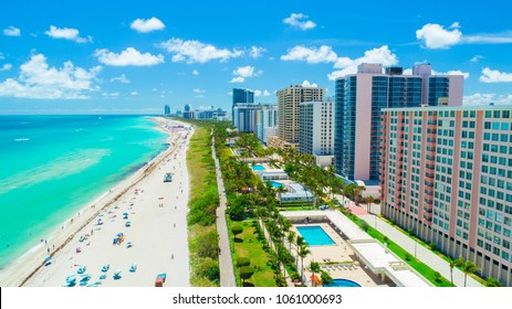 Aerial view of South Beach, Miami Beach, Florida, USA. 