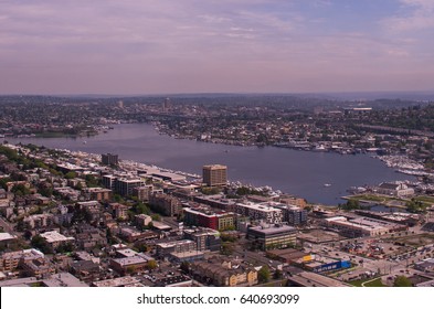 Aerial view of South Lake Union in Seattle