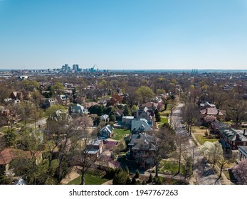 Aerial View Of South Saint Louis, Compton Heights And Tower Grove South Neighborhoods