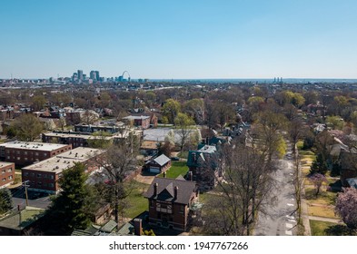 Aerial View Of South Saint Louis, Compton Heights And Tower Grove South Neighborhoods