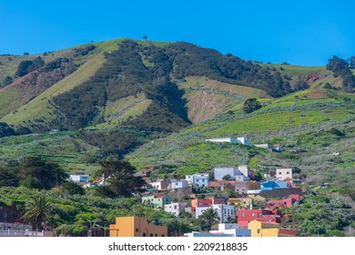 Aerial View Of A Spanish Town Valverde At El Hierro, Canary Islands.