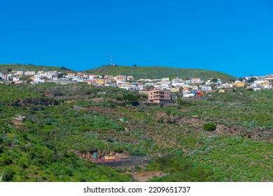 Aerial View Of A Spanish Town Valverde At El Hierro, Canary Islands.