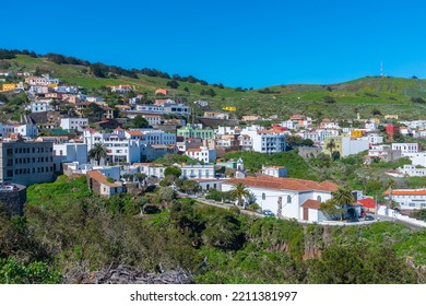 Aerial View Of A Spanish Town Valverde At El Hierro, Canary Islands.