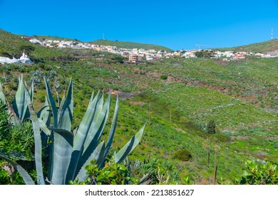 Aerial View Of A Spanish Town Valverde At El Hierro, Canary Islands.