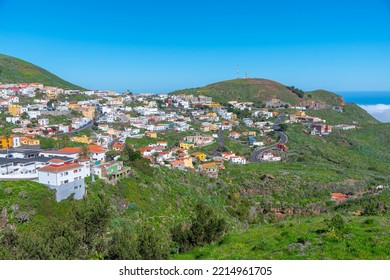 Aerial View Of A Spanish Town Valverde At El Hierro, Canary Islands.