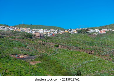 Aerial View Of A Spanish Town Valverde At El Hierro, Canary Islands.