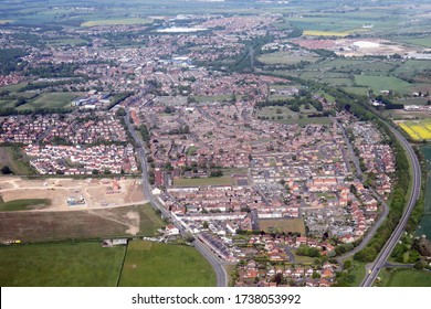 aerial view of Spennymoor in County Durham, UK