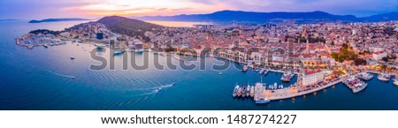 Aerial view of Split in Croatia