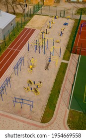 Aerial View Of Sports Ground For Children.