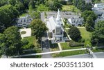 Aerial view of St Stephens Episcopal Church in Ridgefield Connecticut