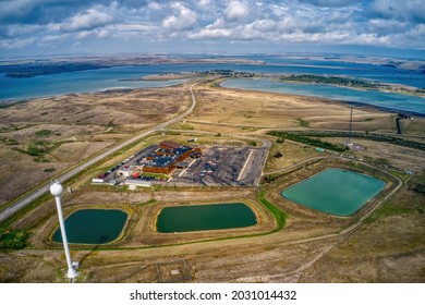 Aerial View Of The Standing Rock Native American Reservation In North And South Dakota