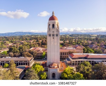 Aerial View Of Stanford University, Palo Alto, Silicon Valley. 28 April 2018