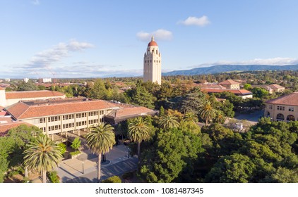 Aerial View Of Stanford University, Palo Alto, Silicon Valley. 28 April 2018