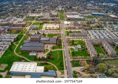 Aerial View of a State University in Vermillion, South Dakota
