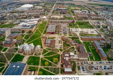 Aerial View Of A State University In Vermillion, South Dakota