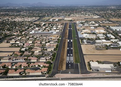 Aerial View Of Stellar Airpark In Chandler, Arizona