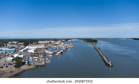 Aerial View Of Steveston Village, Richmond, BC, Canada