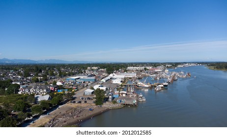 Aerial View Of Steveston Village, Richmond, BC, Canada