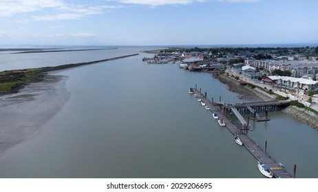 Aerial View Of Steveston Village, Richmond, BC, Canada