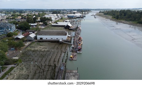 Aerial View Of Steveston Village, Richmond, BC, Canada