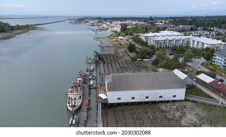 Aerial View Of Steveston Village, Richmond, BC, Canada