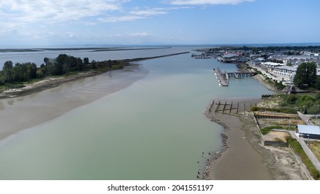 Aerial View Of Steveston Village, Richmond, BC, Canada