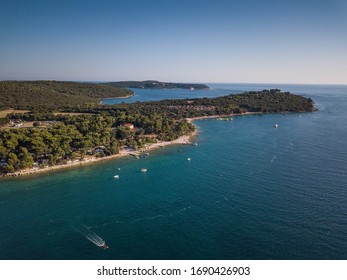 Aerial View Of Stinjan Beach, Pula, Croatia